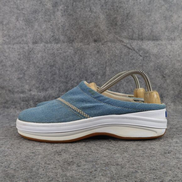 Keds Shoes Womens 8 Clog Mule Sneaker Slip On Pure Fit Comfort Denim Y2k Fashion - Picture 4 of 13